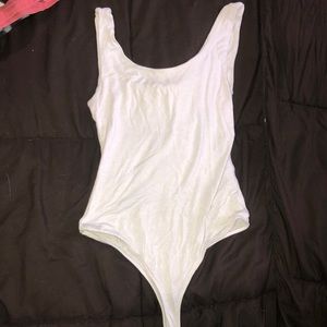 White double layered body suit